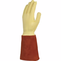 Le GANT DELTA PLUS PARA-ARAMIDE ANTI-CHALEUR AVEC MANCHETTE CUIR TAILLE 9 - KCA1509 offre une protection thermique exceptionn ...