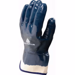 Découvrez le Gant Delta Plus Tout Enduit Nitrile avec Manchette Toile de 6 cm, un équipement de protection individuelle idéal ...