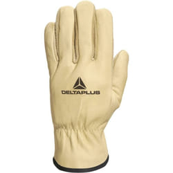 Delta Plus - gant cuir de bovin hydrofuge paume fleur retournée doublé kevlar® 2 FILS-FIBKV020 T9