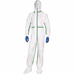 Découvrez la combinaison jetable avec cagoule Deltatek 5000, un équipement essentiel pour des travaux de décontamination en t ...