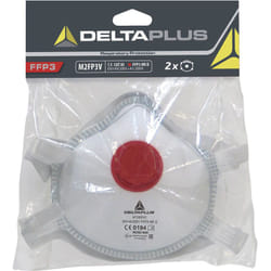 Delta Plus - Masque respiratoire jetable FFP3, avec soupape, avec clip nasal réglable
