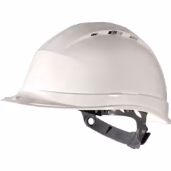 Couleur = Blanc Jugulaire incluse = Non Ventilé = Oui Protection oculaire intégrée = Non Taille réglable = Oui Matériau = Pol ...