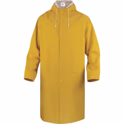 Découvrez le Manteau Delta Plus de Pluie Jaune 305 - MA305JA, un vêtement imperméable indispensable pour affronter les intemp ...