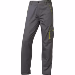 Pantalon de travail Delta Plus M6PANGRXX gris-vert XXL panostyle Taille côtés élastiqués. 5 poches dont 1 mètre. Sergé 65% po ...