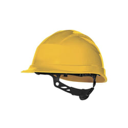 Delta Plus - casque de chantier jaune serrage crémaillère D020QUARUP30