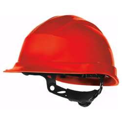 Le CASQUE DE CHANTIER ROUGE SERRAGE CRÉMAILLÈRE DELTA PLUS - D020QUARUP30 est un équipement de protection essentiel destiné a ...