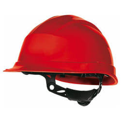 Delta Plus - casque de chantier rouge serrage crémaillère D020QUARUP30