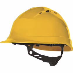 Le CASQUE DE CHANTIER VENTILÉ JAUNE SERRAGE CRÉMAILLÈRE DELTA PLUS est conçu pour offrir une protection optimale aux professi ...
