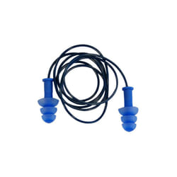 Delta Plus - 10 paires de bouchons d'oreilles silicone avec cordon Bleu