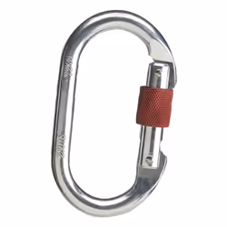 Delta Plus AM002X5, Verrou à vis, Mousqueton à verrou, Ovale, Acier, Acier, 23 kN