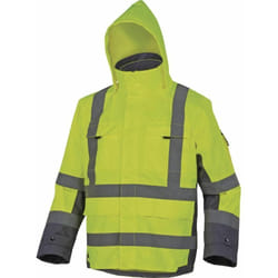 Delta Plus - parka 4 en 1 tarmac haute visibilté polyester jaune fluo / gris - D020TARMAJG 42/44 (l)