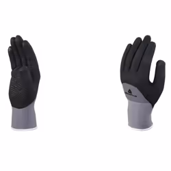 Delta Plus VE729, Gants d'atelier, Noir, Gris, M, EUE, Adulte, Adulte