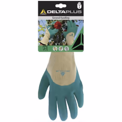 Gants Polycoton. Enduction latex haute qualité sur paume, bout des doigts et mi-dos. Jauge 10.
