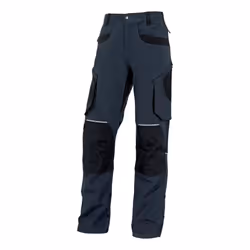 Découvrez le Pantalon de Travail Delta Plus Mach Originals en Coton/Élasthanne Bleu Marine, conçu pour offrir confort et prat ...