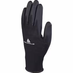 Découvrez le GANT DELTA PLUS NOIR TRICOT POLYESTER ENDUIT PAUME POLYURETHANE - VE702PN0, un gant mécanique conçu spécialement ...