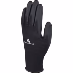 Découvrez le GANT DELTA PLUS NOIR TRICOT POLYESTER ENDUIT PAUME POLYURETHANE - VE702PN0, un gant mécanique conçu spécialement ...