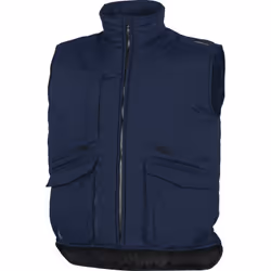 Découvrez le Gilet Bleu Marine Sans Manches Delta Plus Multipoches Polyester / Coton Sierra2, un vêtement à la fois pratique  ...