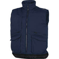 Delta Plus - gilet bleu marine sans manches multipoches polyester / coton SIERRA2 - SIER2BM0 48/50 (m)