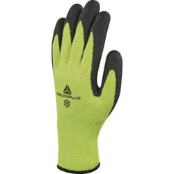 Delta Plus - gant tricot polyethylene haute performance / acrylique - paume enduite mousse de latex jaune - VV737JA0 T8