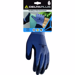 Gants résistants aux huiles. Souplesse de travail & confort accru. Polyamide/Spandex. Enduction nitrile/polyuréthane sur paum ...
