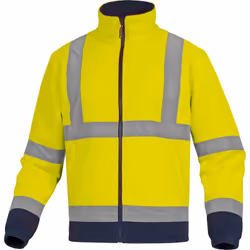 Taille = S Genre = Mixte Couleur = Bleu marine/Jaune Capuche intégrée = Non Propriétés des matériaux = Haute visibilité Matér ...