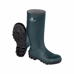 Botte de sécurité en PVC avec doublure polyester.Protection des malléoles. ergot de déchaussement et soufflet renforcé sur le ...