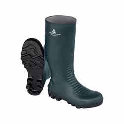 Botte de sécurité en PVC avec doublure polyester.Protection des malléoles. ergot de déchaussement et soufflet renforcé sur le ...