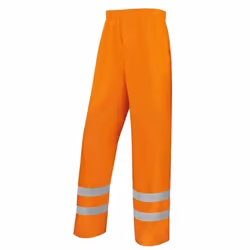 Ce pantalon de pluie vous rendra visible sur une longue distance avec ses bandes réfléchissantes et sa couleur orange fluo. P ...