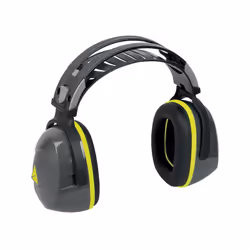 Casque antibruit avec coquilles ABS et coussinets rembourrés en mousse synthétique. Double arceau plastique pour plus de soup ...