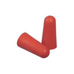 Sachet de 10 paires de bouchons d?oreilles à usage unique, en polyuréthane, conditionnés individuellement pour une hygiène op ...
