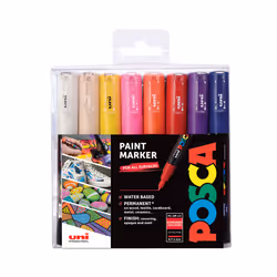 POSCA PC-1M, Multicolore, Multicolore, 16 couleurs, Extra-fin, 0,7 mm, 1 mm