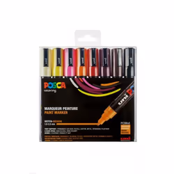Marqueurs POSCA PC5M - Couleurs chaudes - Pointe conique moyenne