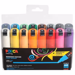 Marqueur à pigment - POSCA - PC7M - Pointe conique - Opaque - Part à leau