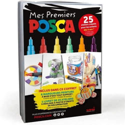Coffret de marqueurs - POSCA - Mes premiers POSCA - 6 marqueurs - Pointe extra fine - Mixte enfant