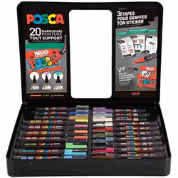 Posca - Malette - Street Graffiti - 20 marqueurs - PC11M - PC3M - PC5M