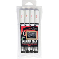 Marqueur craie Chalk marker PWE3MS/4 PF - uni-ball - Ogive - Blanc - Effaçable