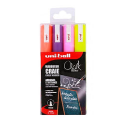 Marqueur craie Chalk marker PWE5M/4 PF - uni-ball - Pointe ogive - Opaque - Effaçable