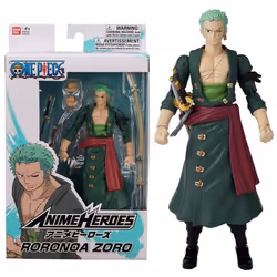 BANDAI Anime Heroes - One Piece - Figurine Anime heroes 17 cm - Roronoa Zoro