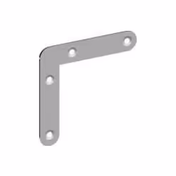 Équerre de cadre plate 3032 MONIN - Zinguée - Bout rond - 40x40x10 mm - 514630 - Equerre de cadre plate en acier zingué Bout  ...