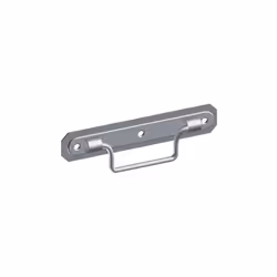 Poignée à arrêt platine emboutie MONIN acier zingué - 140x26 mm - 7350-733030