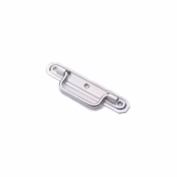 Poignée à arrêt platine emboutie MONIN acier zingué - 190x36 mm - 7352-733060 - Platine emboutie. Finition acier zingué blanc ...