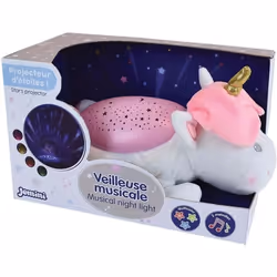 Peluche veilleuse musicale Jemini Licorne