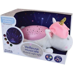 Peluche veilleuse musicale Jemini Licorne