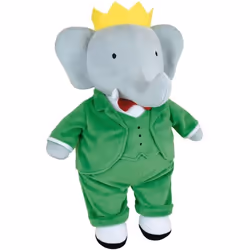 Peluche - JEMINI - Peluche Éléphant Babar +/- 40 cm - En peluche douce - Idéale pour créer des histoires et décorer la chambr ...