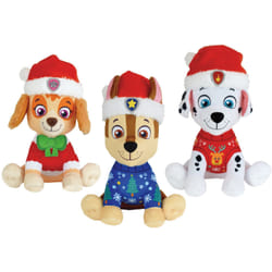 Lot de 3 peluches - PatPatrouille - Chase Stella et Marcus - +/- 17 cm - Version Noël