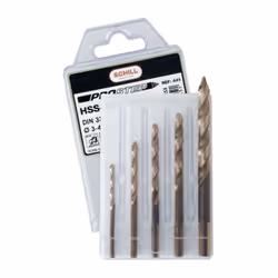Jeux de forets PROSTEP HSS-Co 5% Ø 3 - 4 - 5 - 6 - 8 - 10 mm Contenu du colis :