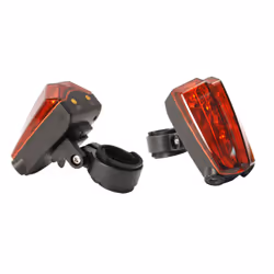 Ertedis Feu ar et piste cyclable laser, Noir, Rouge, LED, Rouge, Feu clignotant, Feu continu, 60 mm, 150 mm