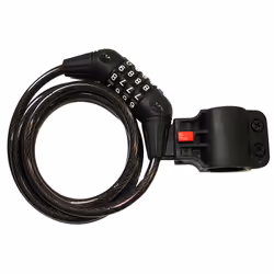 Durca Antivol spiral 1m50 diam 8, Antivol, Noir, Verrouillage à combinaison, 1500 mm, 8 mm, 40 mm