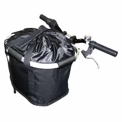 Ertedis Panier avant pliable, Devant, Panier de vélo, Aluminium, Noir, Argent, 10 kg, 120 mm