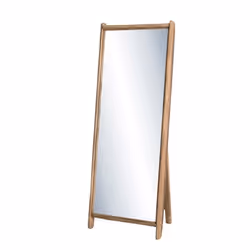 Miroir sur Pied - PARIS PRIX - Modèle Cramy - Bois Recyclé - 165 cm - Rectangulaire - Naturel